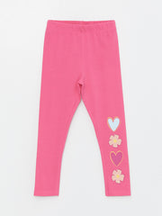 Elastic Waist Printed Baby Girls Tights