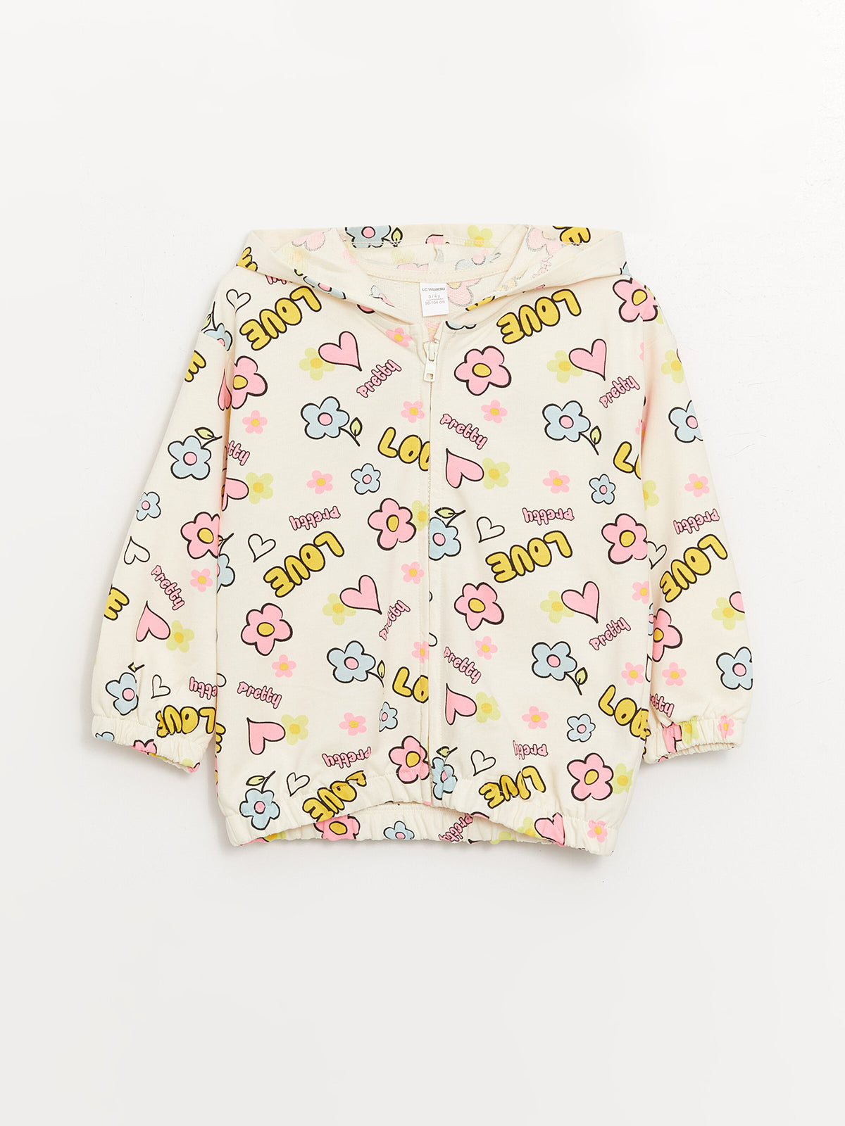 Hooded Long Sleeve Baby Girls Zipper Sweatshirt