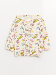Hooded Long Sleeve Baby Girls Zipper Sweatshirt
