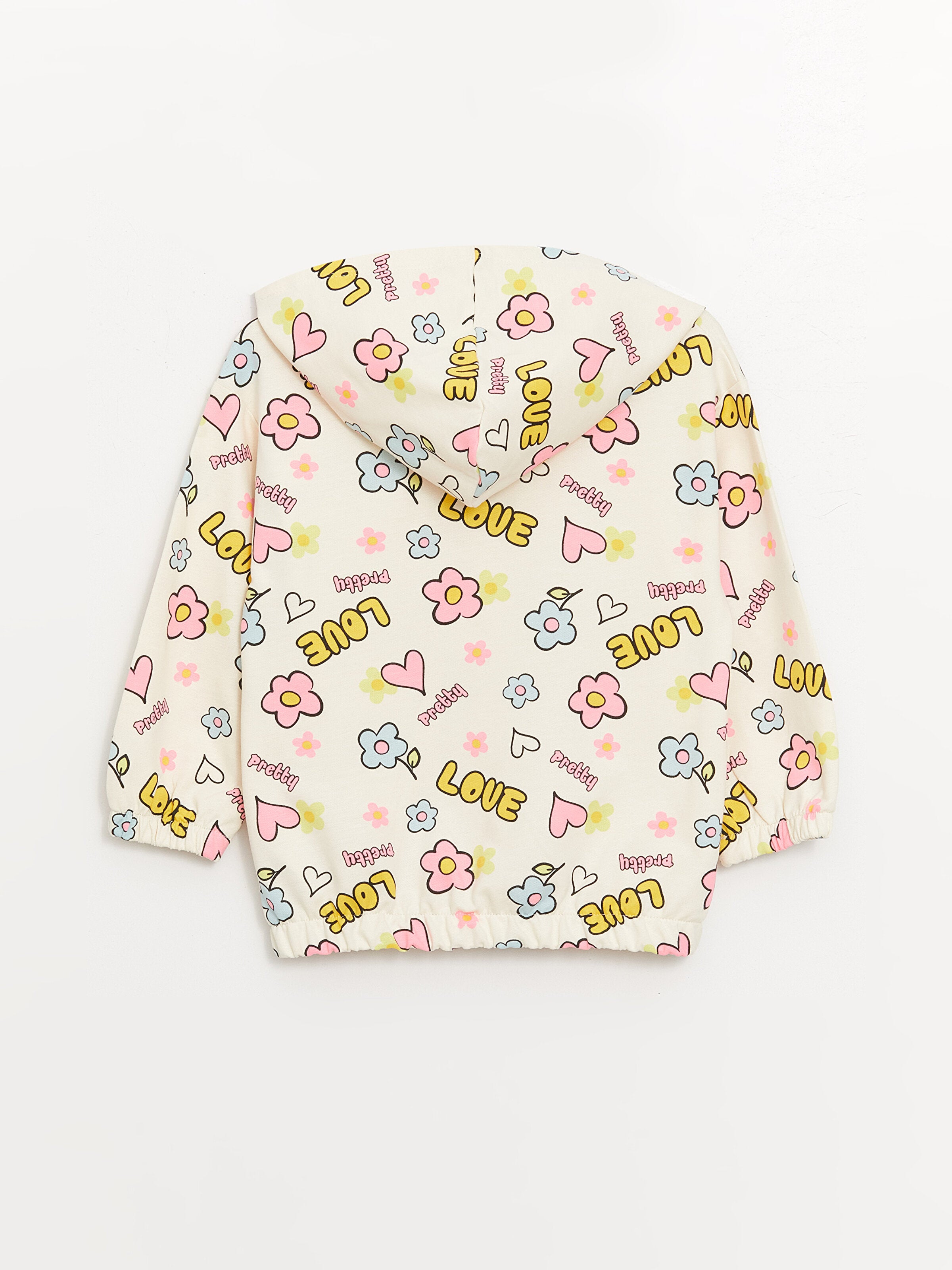 Hooded Long Sleeve Baby Girls Zipper Sweatshirt
