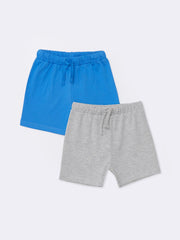 Basic Baby Boy Shorts with Elastic Waist, 2-pack