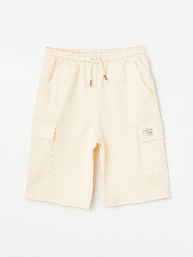 Comfortable Boy Cargo Roller with Elastic Waist Hover Image