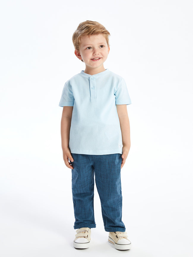 Baby Boy Trousers with Elastic Waist Main Image