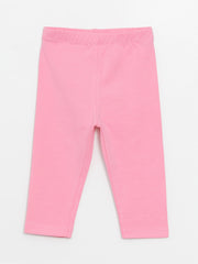 Printed Baby Girl Tights with Elastic Waist, 2 Pack