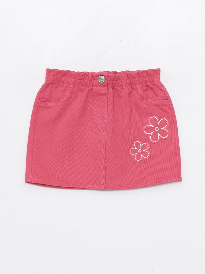 Floral Baby Girl Skirt with Elastic Waist