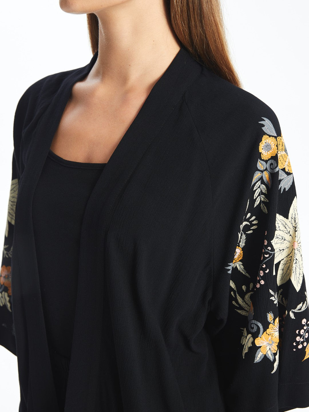 Shawl Collar Floral Oversize Women's Kimono