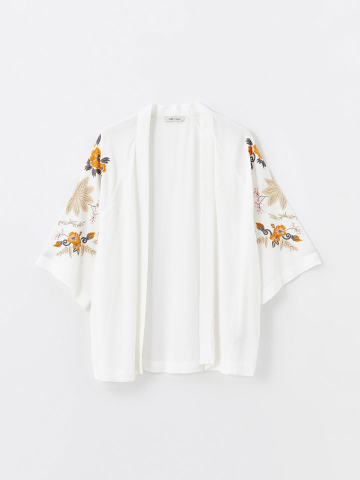 Shawl Collar Floral Oversize Women's Kimono