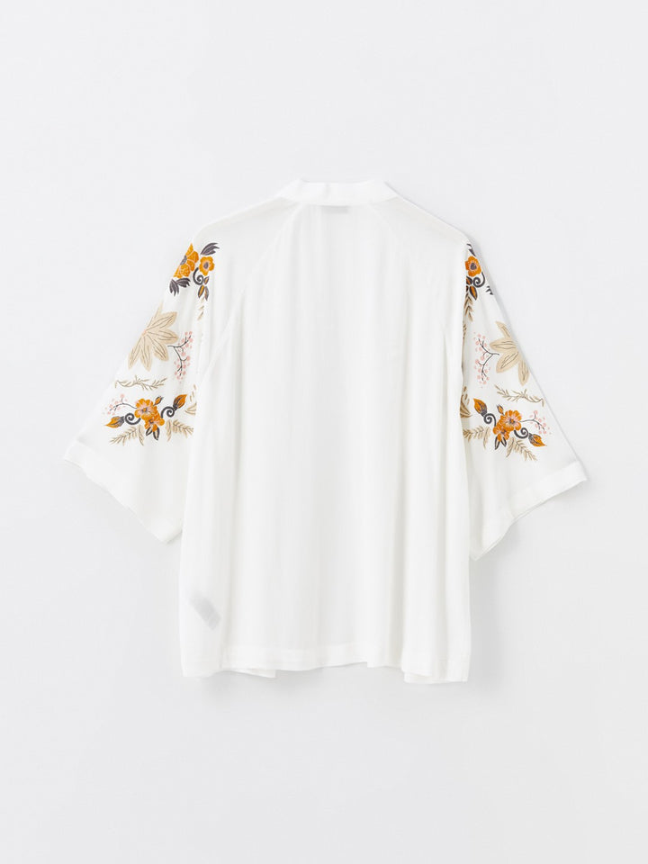 Shawl Collar Floral Oversize Women's Kimono