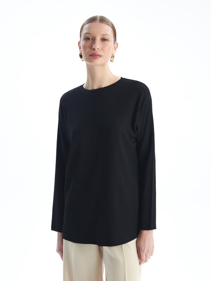 LCWAIKIKI Basic

New Black Crew Neck Plain Long Sleeve Women's T-Shirt