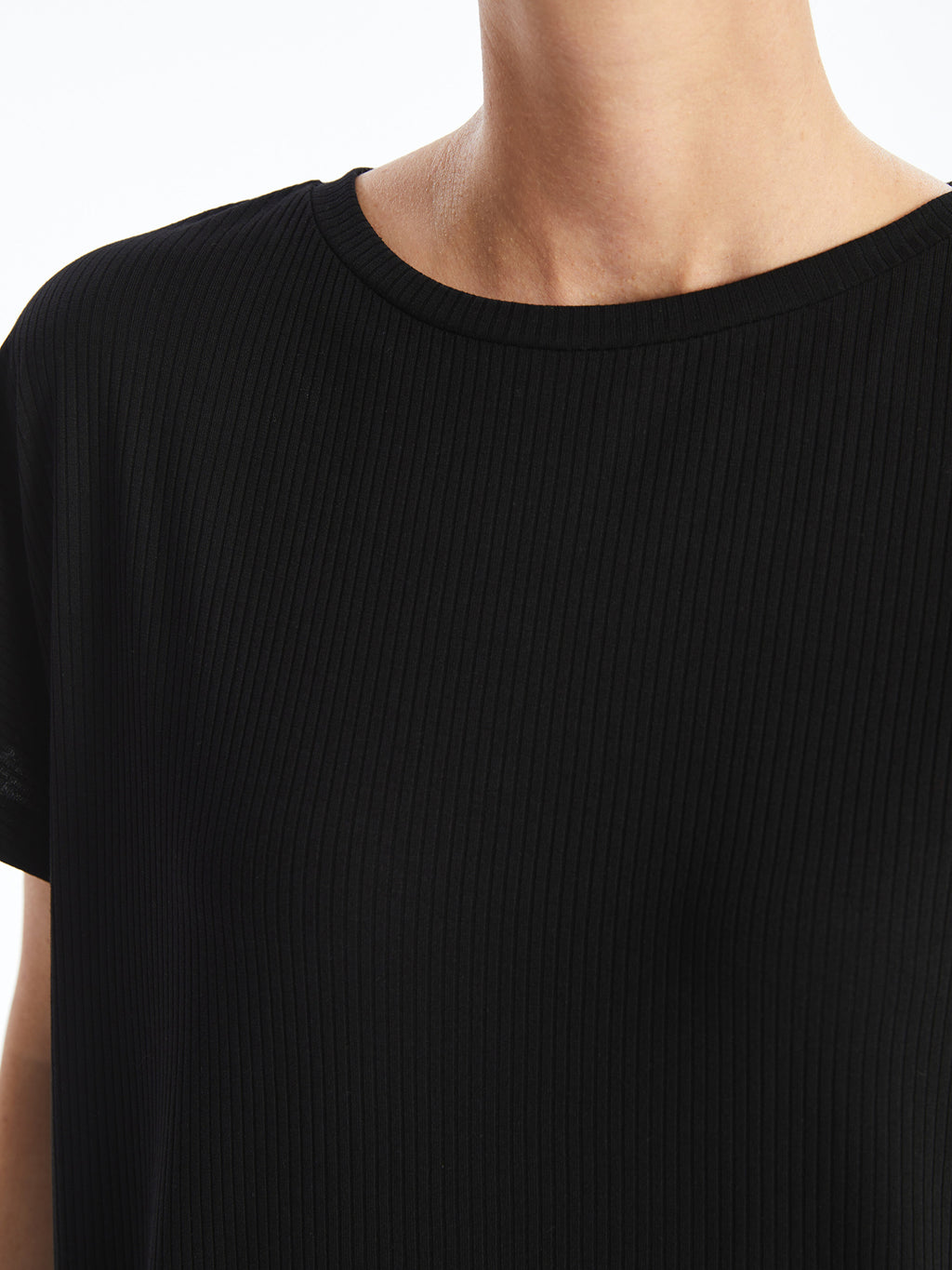 Crew Neck Plain Short Sleeve Women T-Shirt