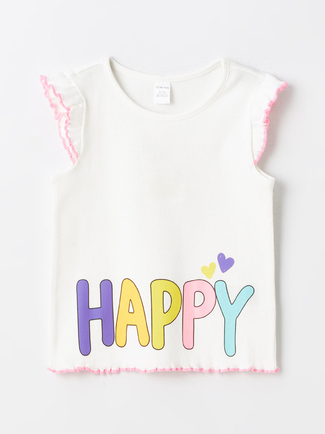 Crew Neck Printed Baby Girls T-Shirt