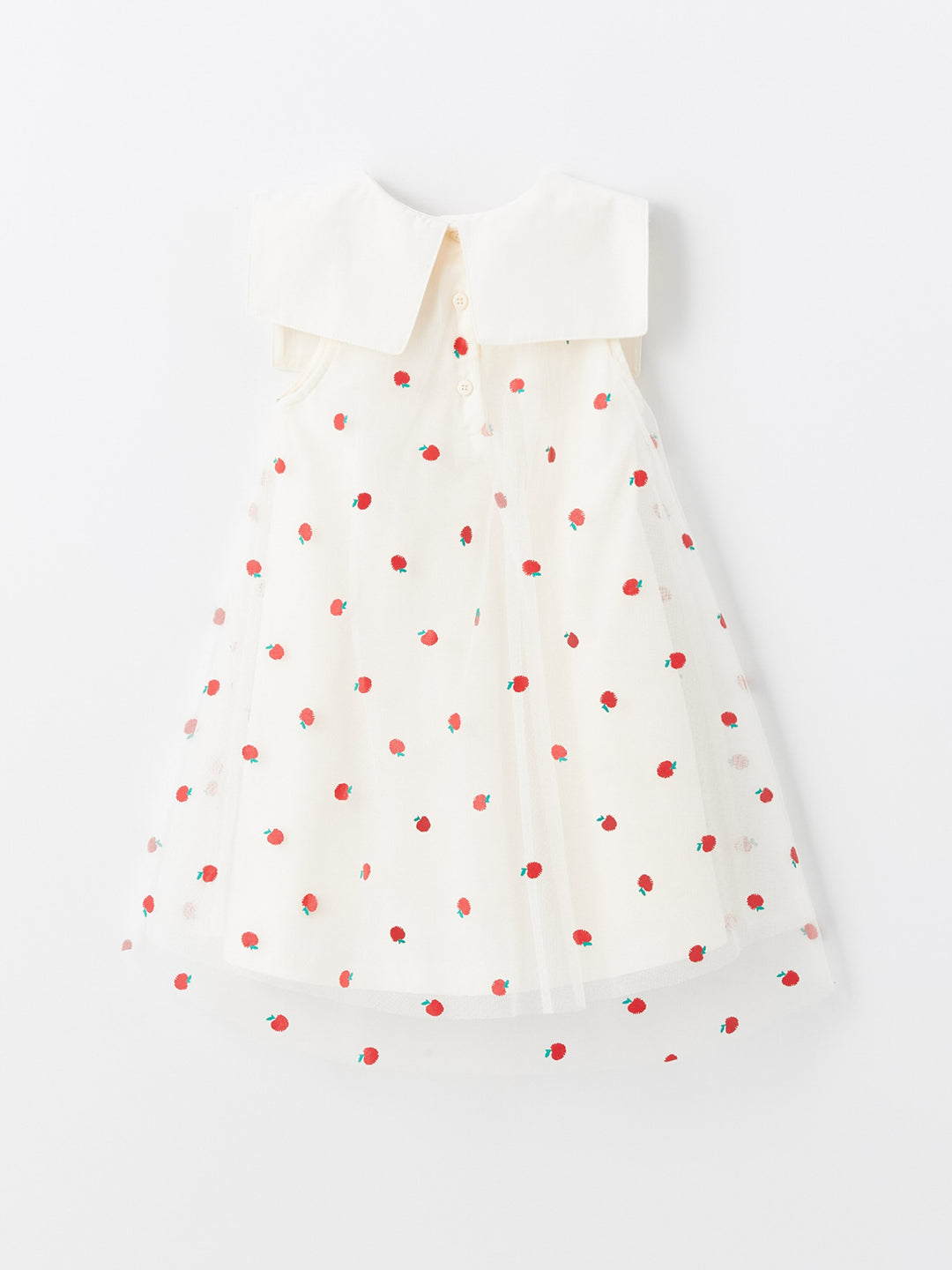 Crew Neck Sleeveless Printed Baby Girl Dress