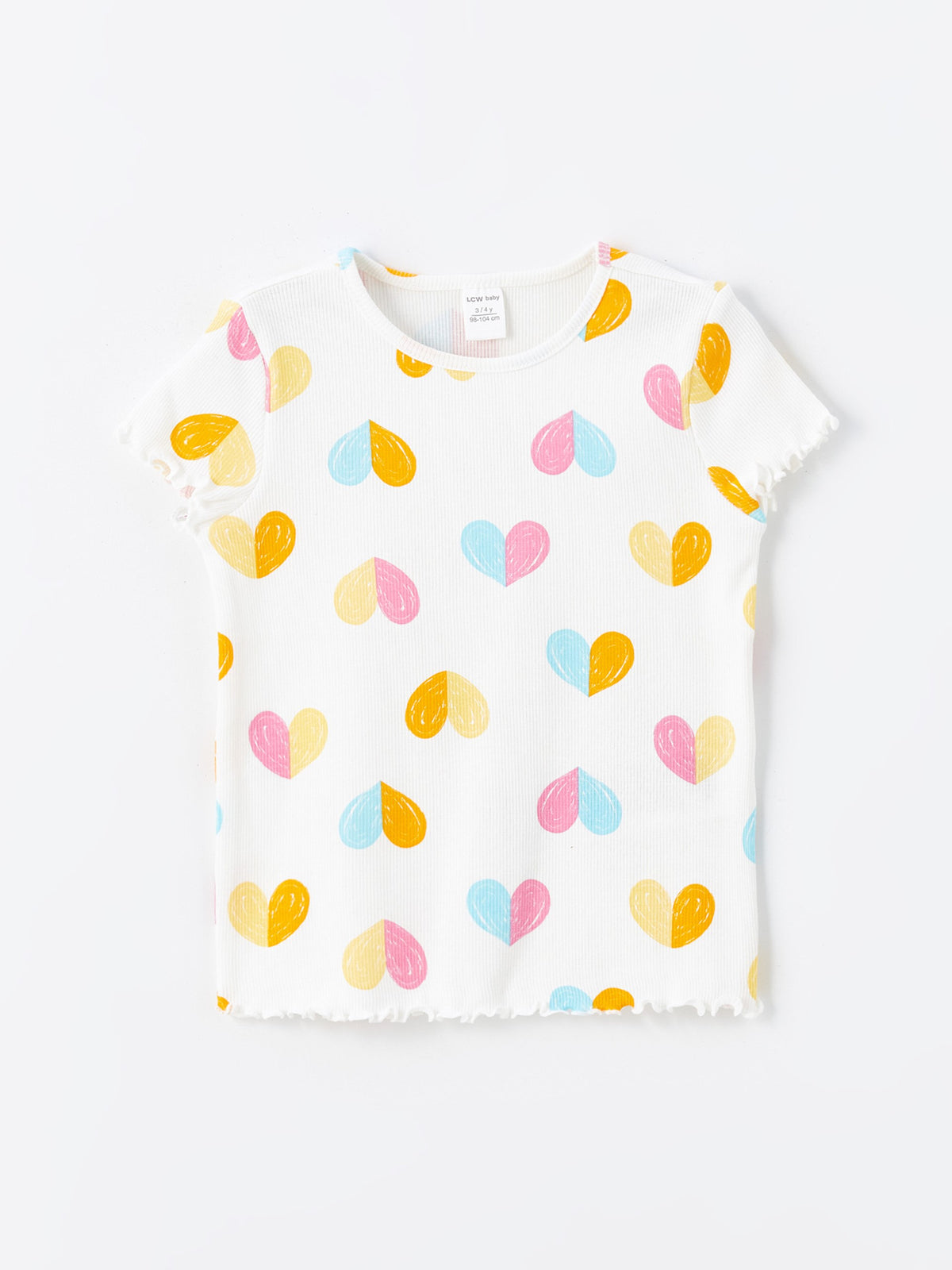 Crew Neck Printed Short Sleeve Baby Girl T-Shirt