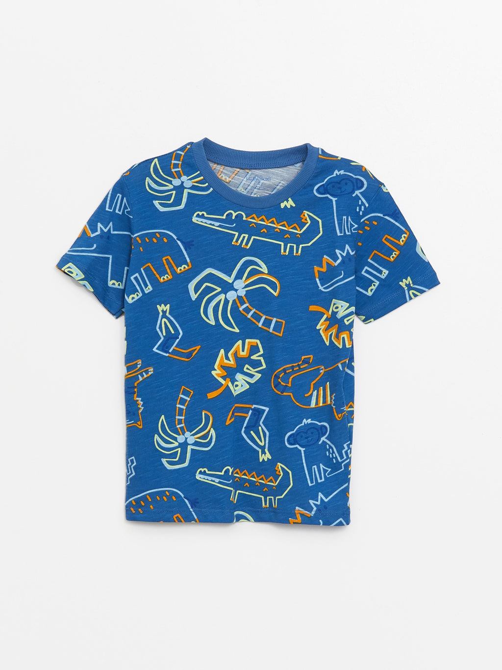 Crew Neck Short Sleeve Printed Baby Boy T-Shirt