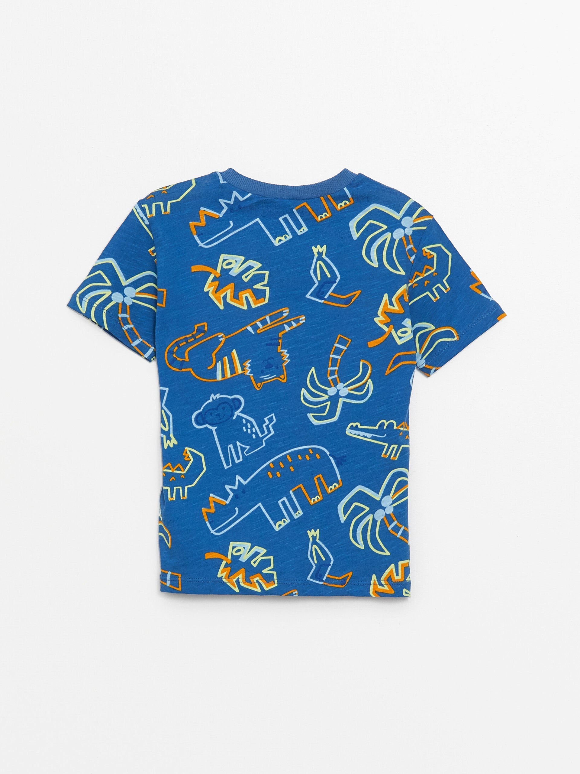 Crew Neck Short Sleeve Printed Baby Boy T-Shirt