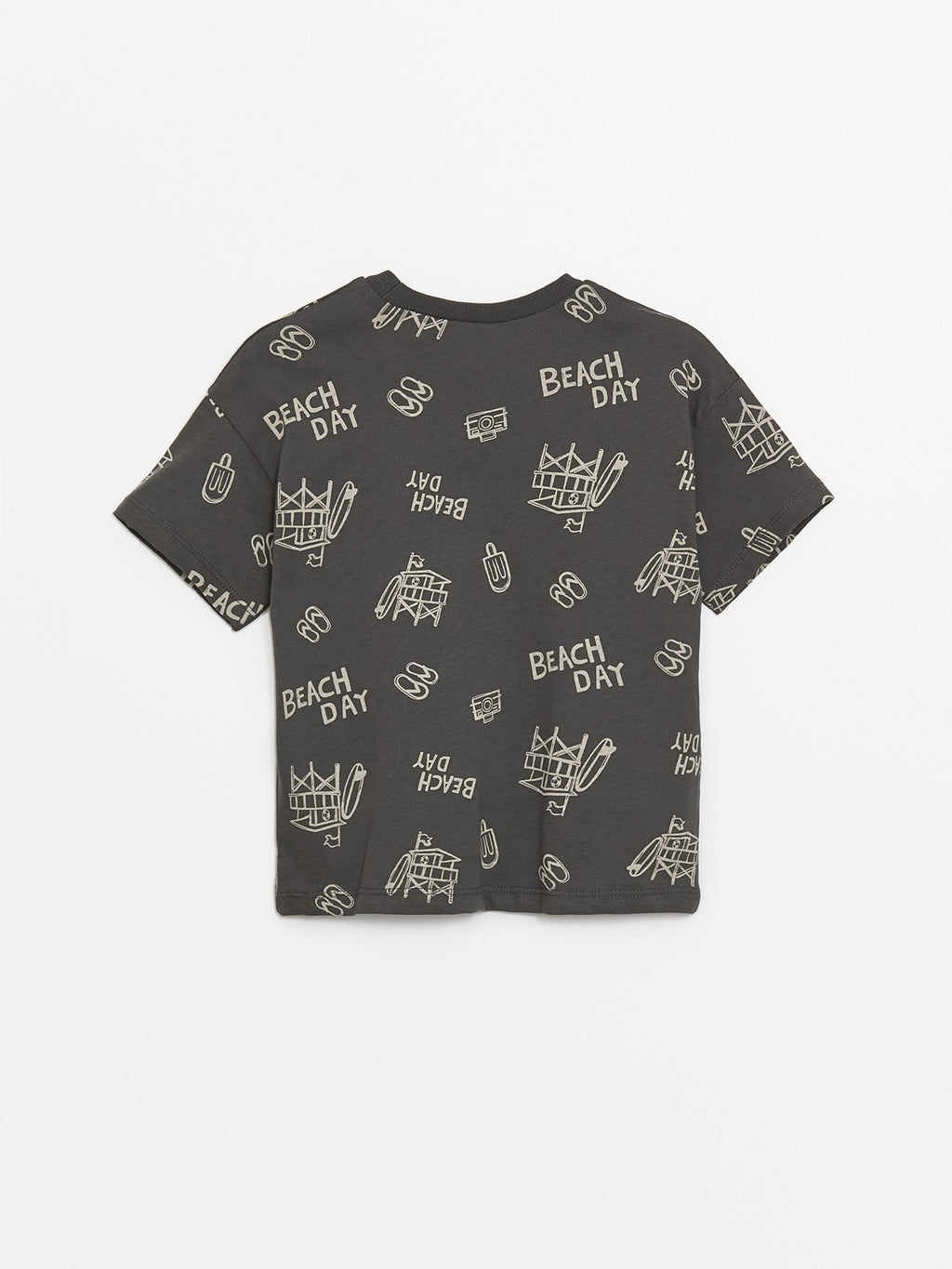 Crew Neck Short Sleeve Printed Baby Boy T-Shirt
