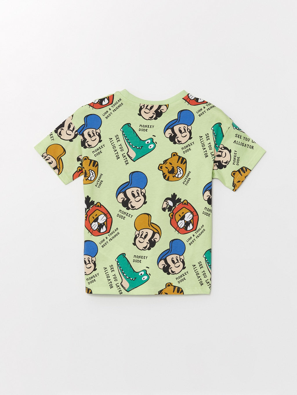 Crew Neck Short Sleeve Printed Baby Boy T-Shirt