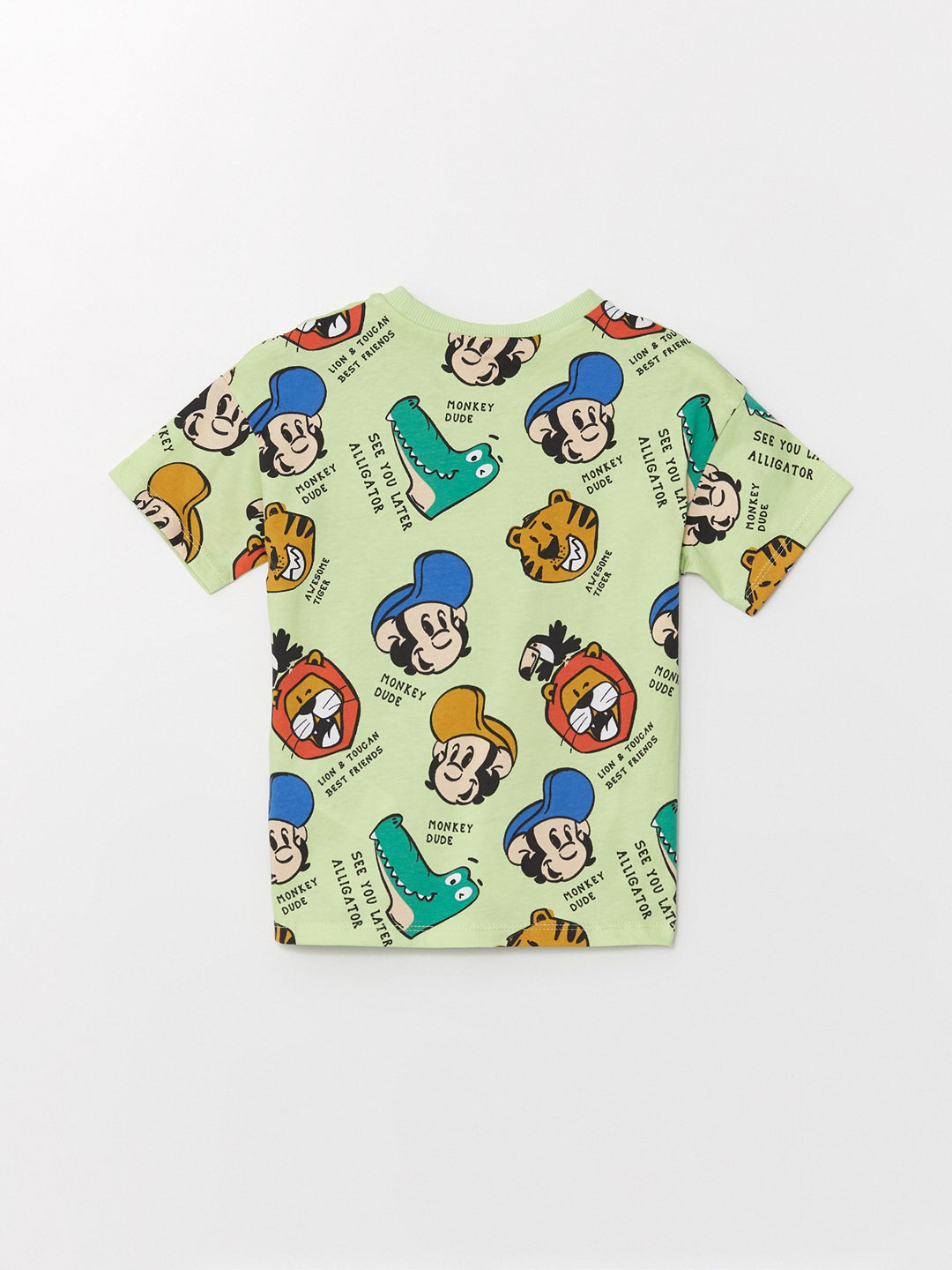 Crew Neck Short Sleeve Printed Baby Boy T-Shirt