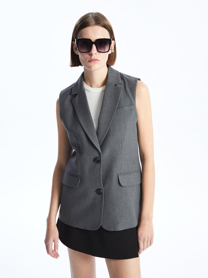 Women's V Neck Plain Classic Vest