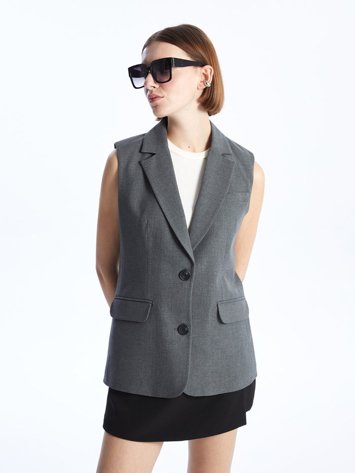 Women's V Neck Plain Classic Vest