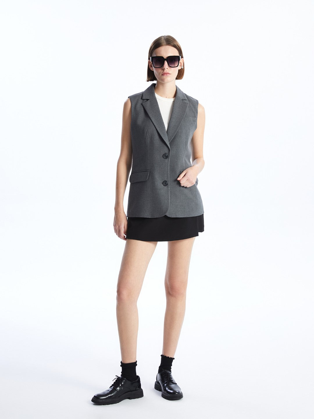 Women's V Neck Plain Classic Vest