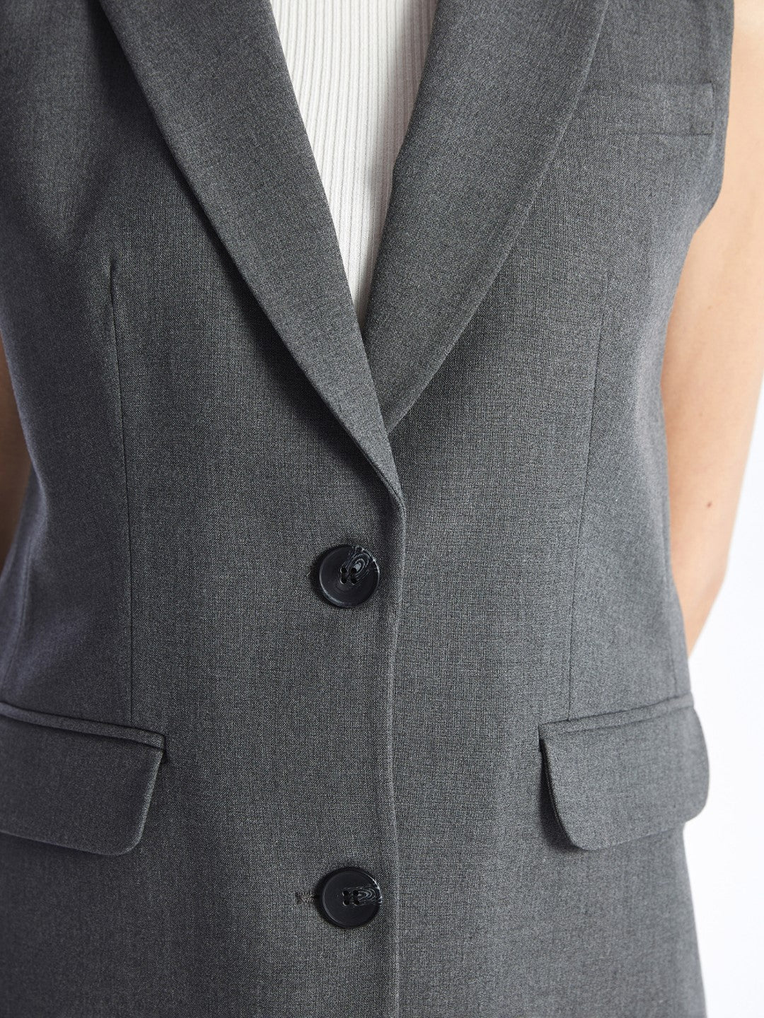 Women's V Neck Plain Classic Vest