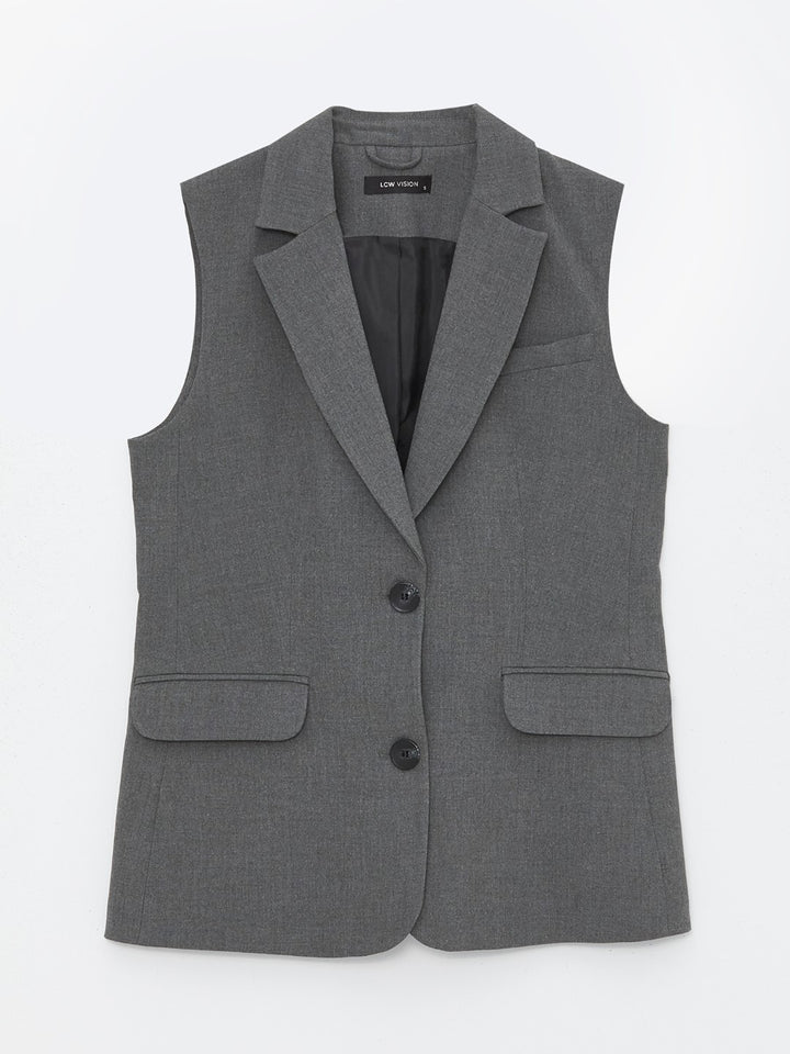 Women's V Neck Plain Classic Vest