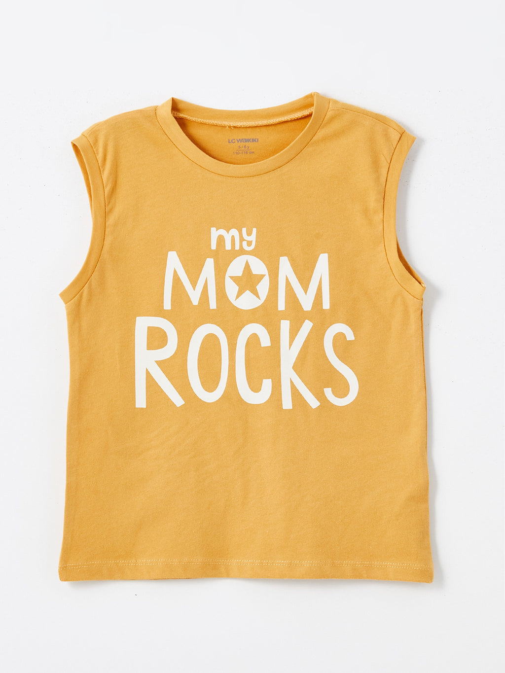 Crew Neck Printed Baby Boy Undershirt, Pack of 2