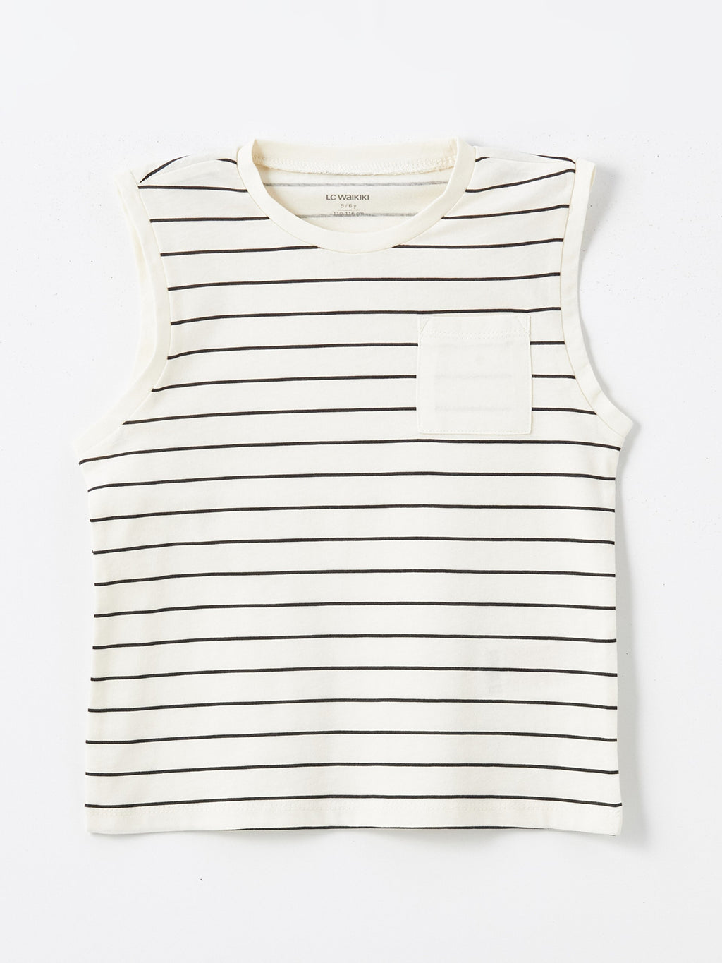 Crew Neck Printed Baby Boy Undershirt, Pack of 2