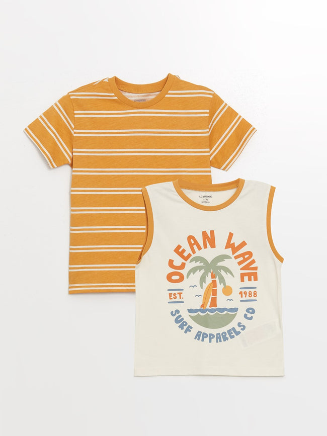 Crew Neck Baby Boy 2-Piece Set Hover Image