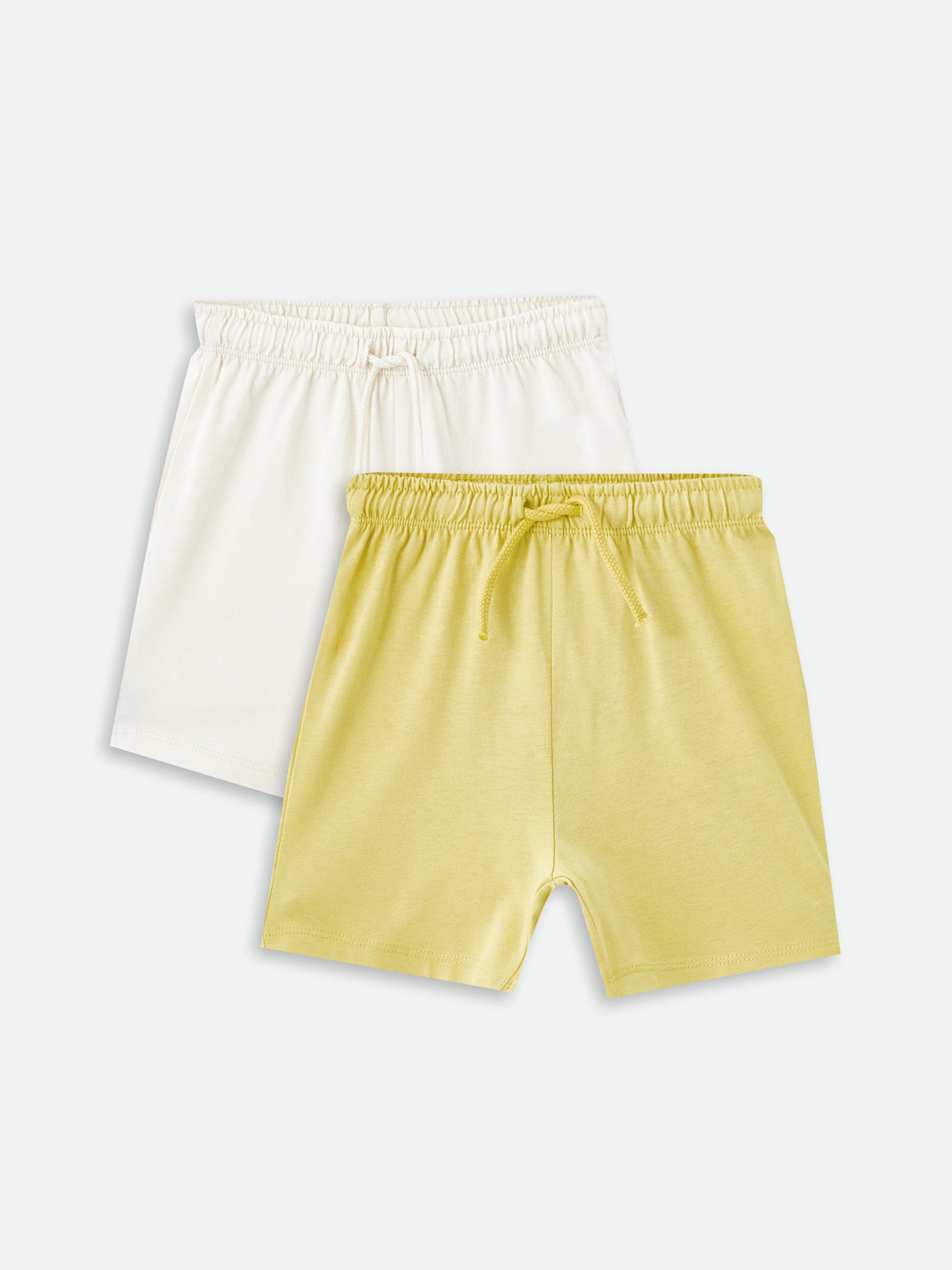 Basic Baby Boy Shorts with Elastic Waist, 2-pack