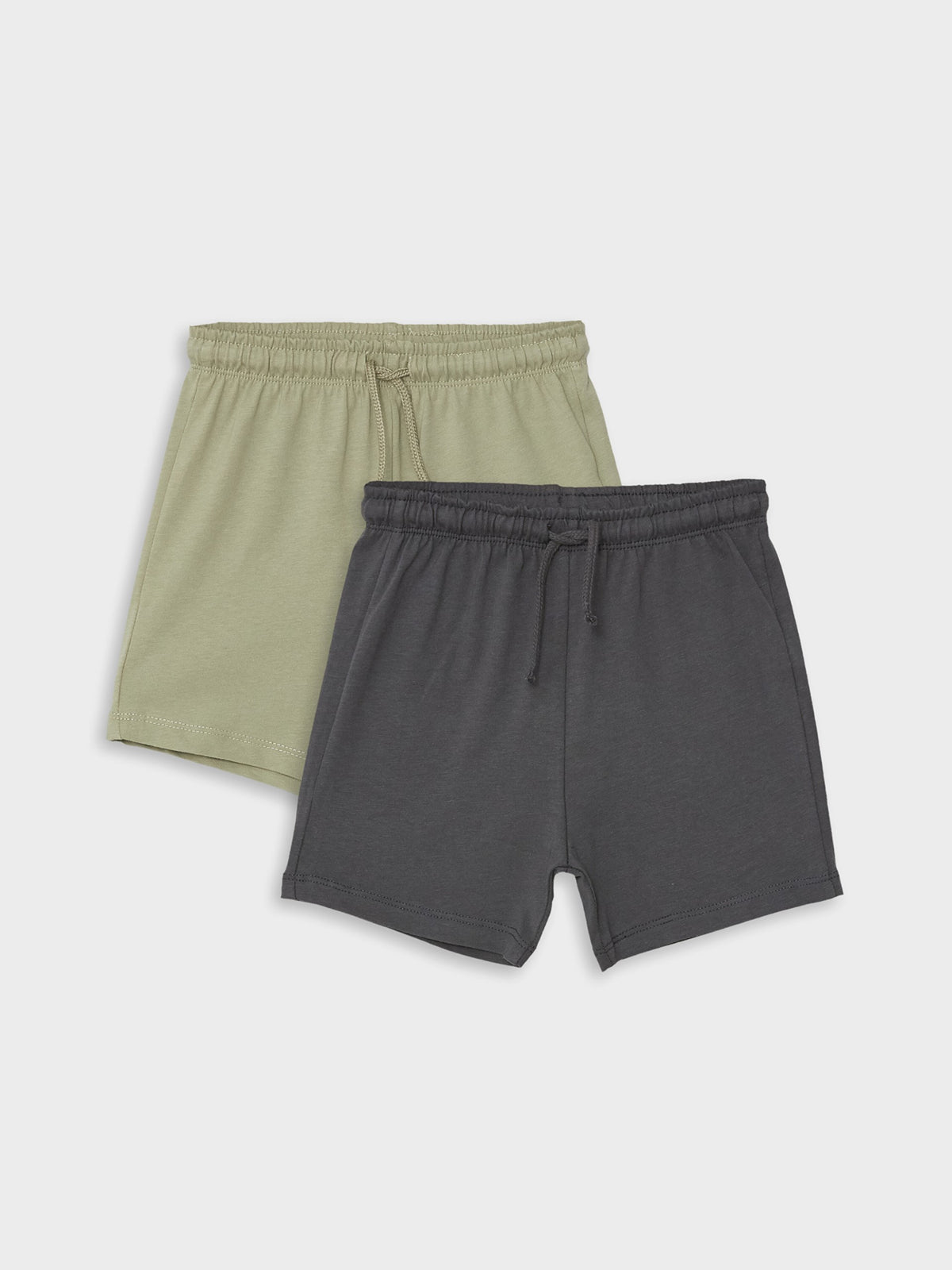 Basic Baby Boy Shorts with Elastic Waist, 2-pack
