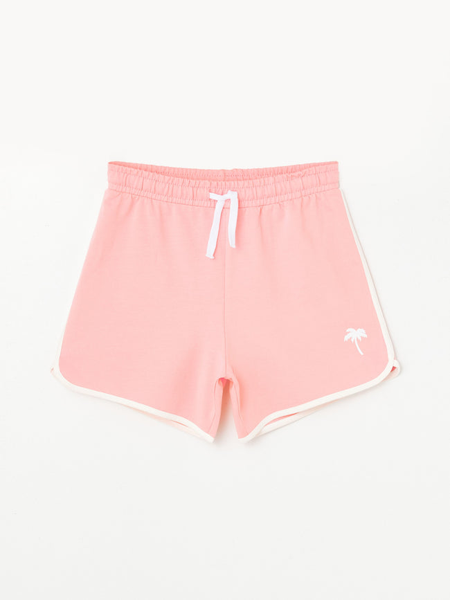 Elastic Waist Printed Girls Shorts Hover Image