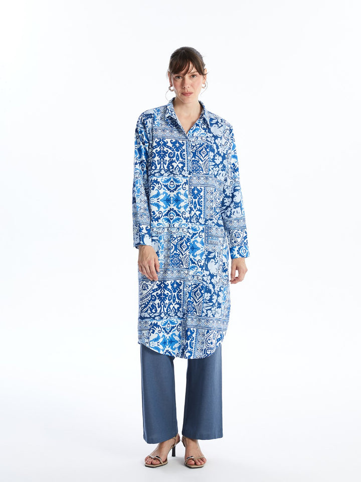 Patterned Women's Shirt Tunic