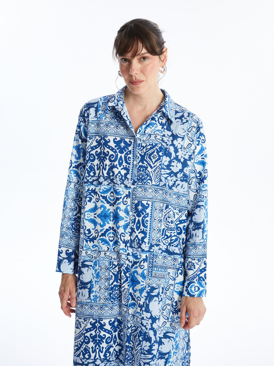 Patterned Women's Shirt Tunic