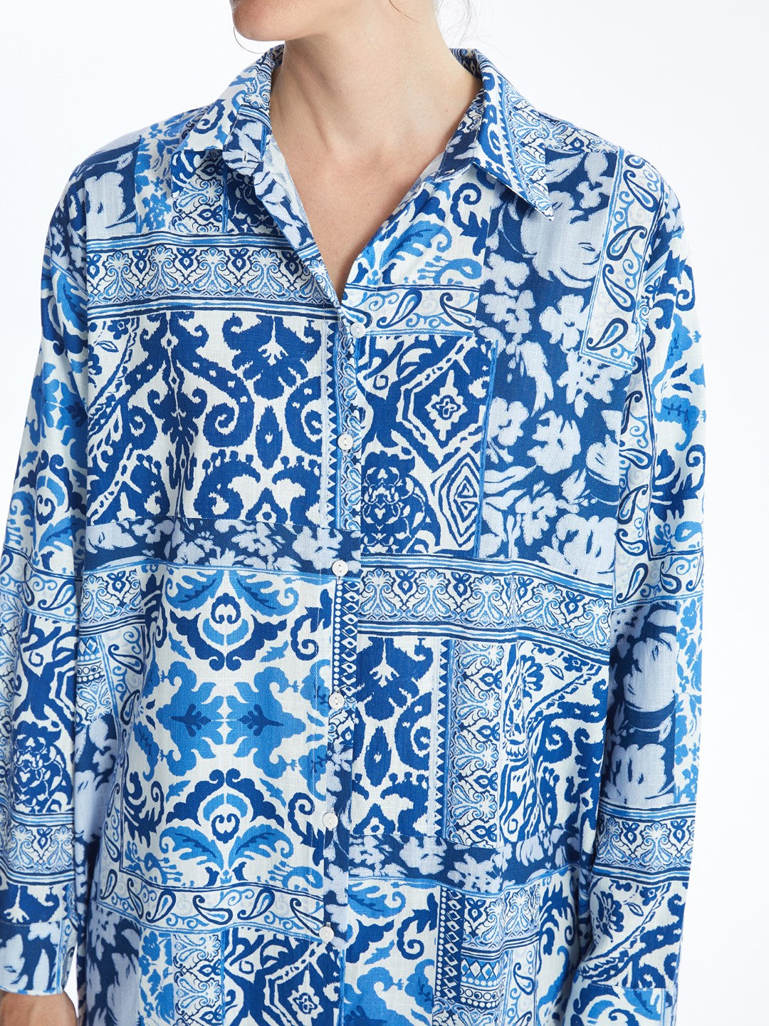 Patterned Women's Shirt Tunic