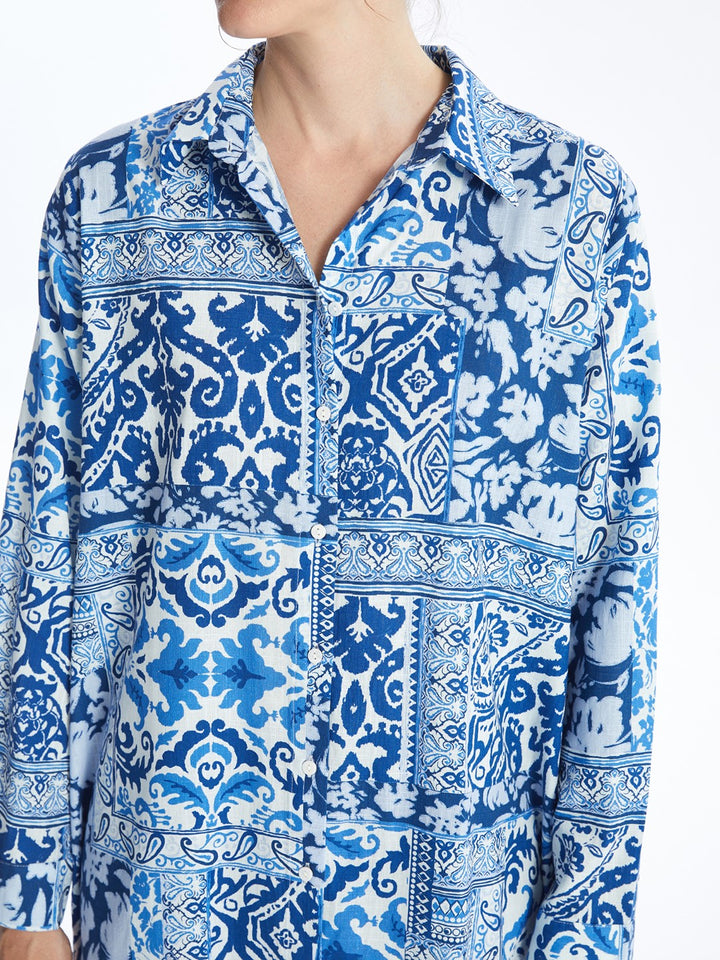 Patterned Women's Shirt Tunic