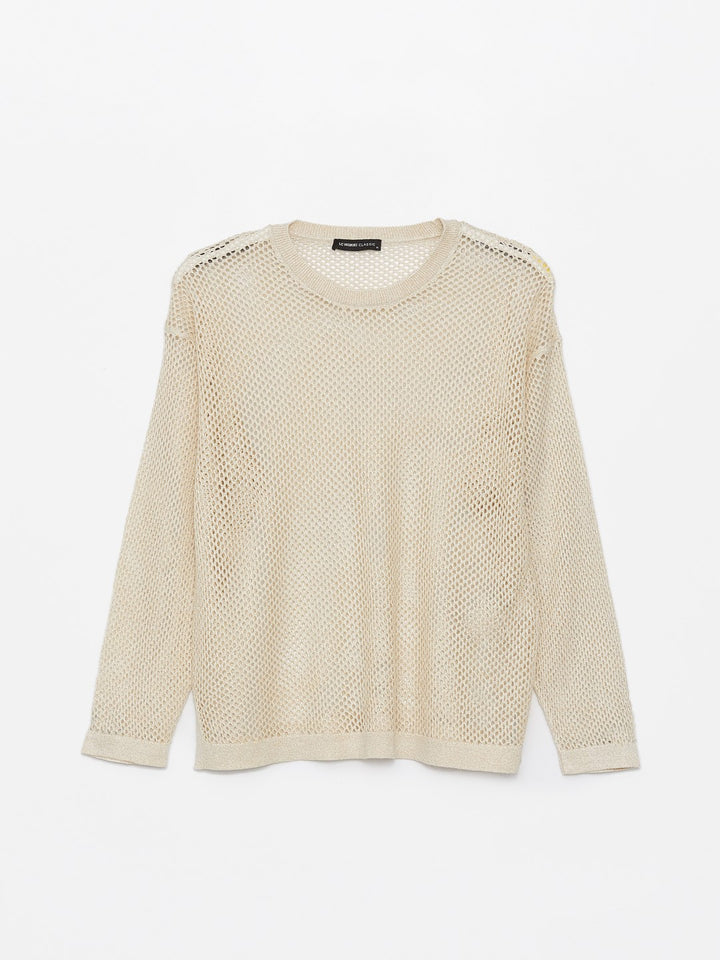 LCWAIKIKI Basic

Beige Crew Neck Openwork Long Sleeve Women's Knitwear Sweater