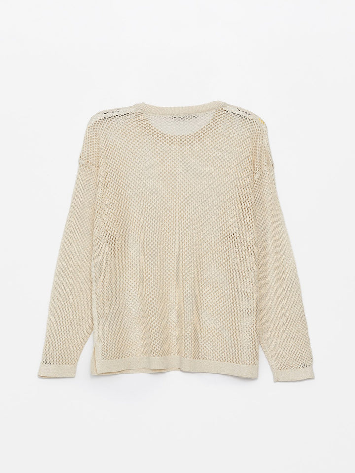 LCWAIKIKI Basic

Beige Crew Neck Openwork Long Sleeve Women's Knitwear Sweater