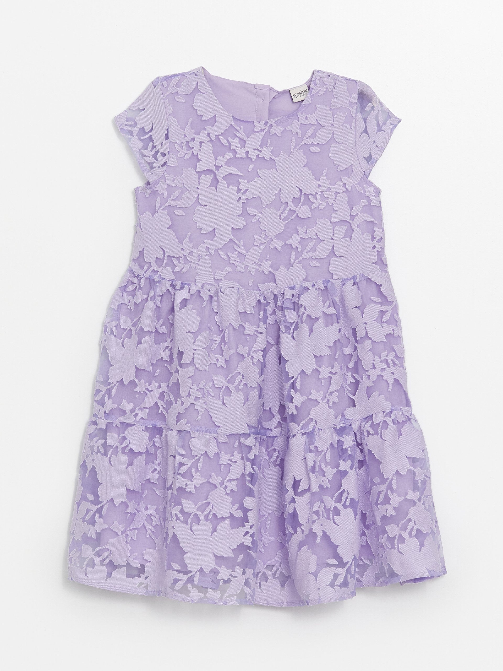 Crew Neck Floral Girls Dress