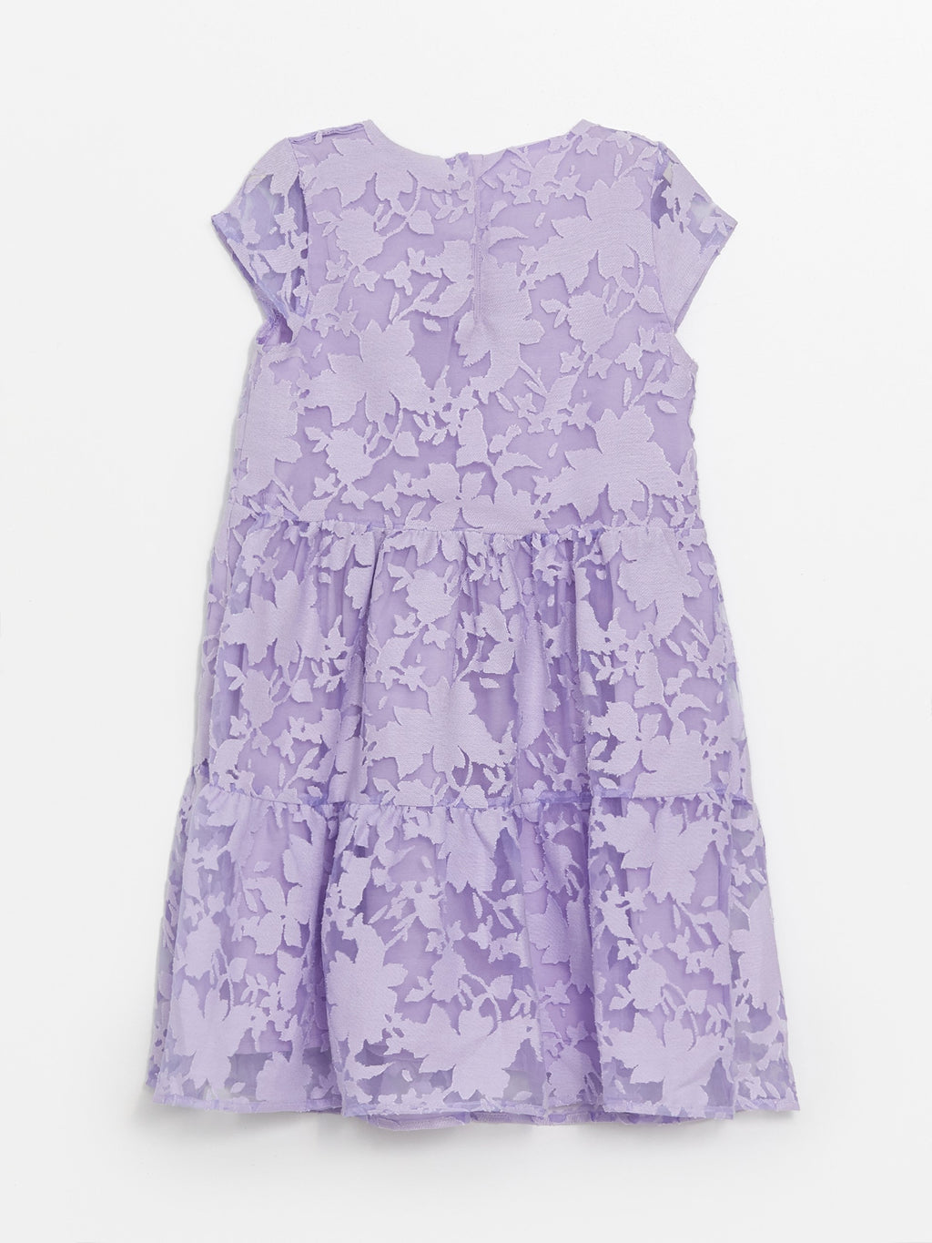 Crew Neck Floral Girls Dress