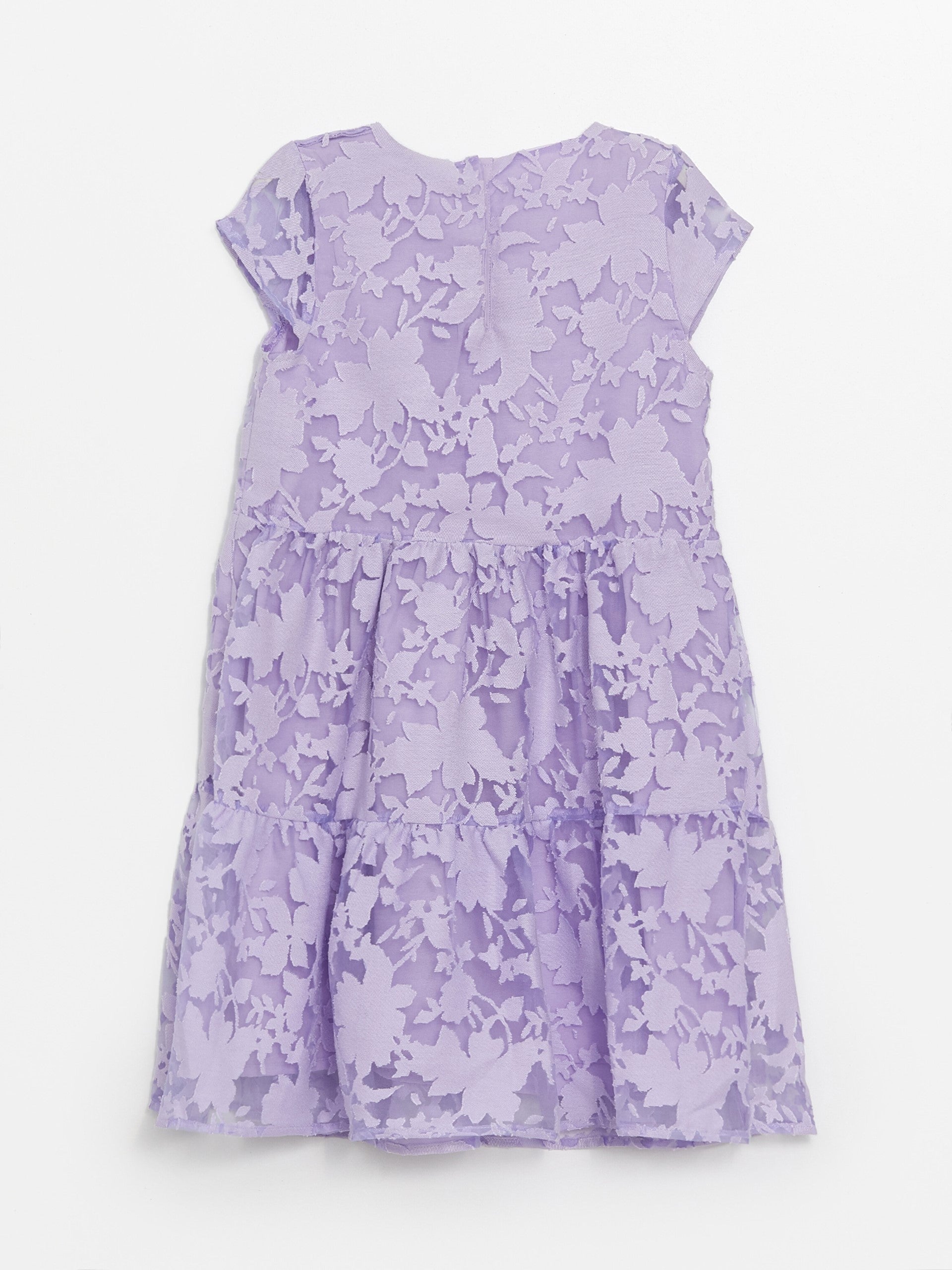 Crew Neck Floral Girls Dress