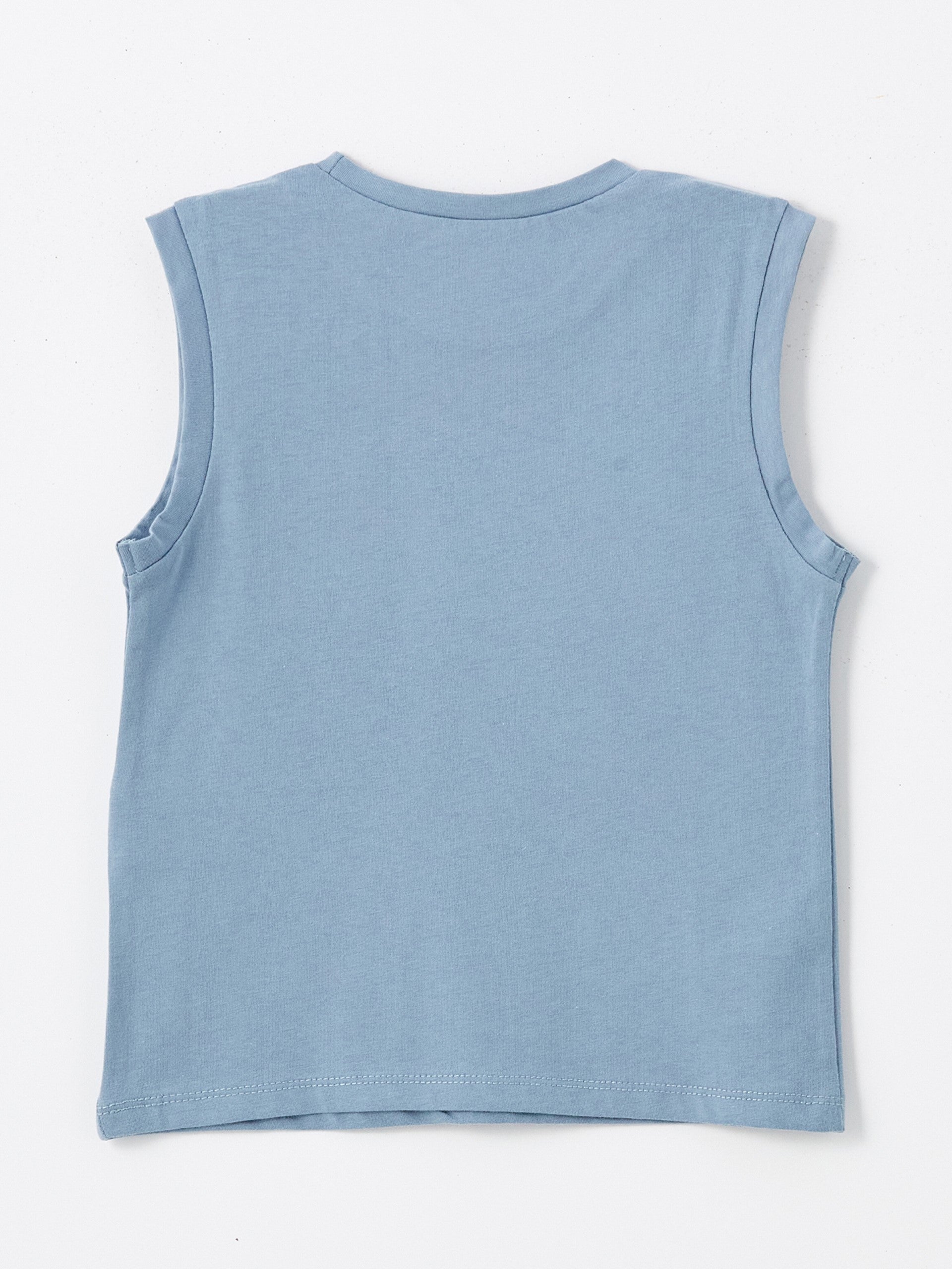 Crew Neck Printed Baby Boy Undershirt, Pack of 2