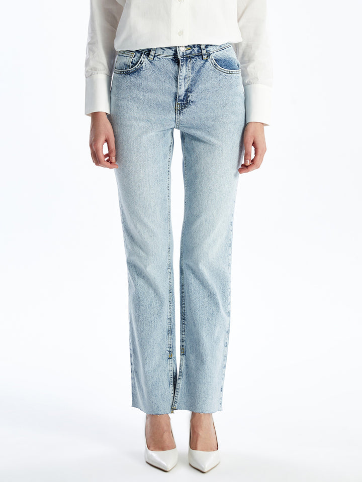 Straight Fit Women Jean Trousers