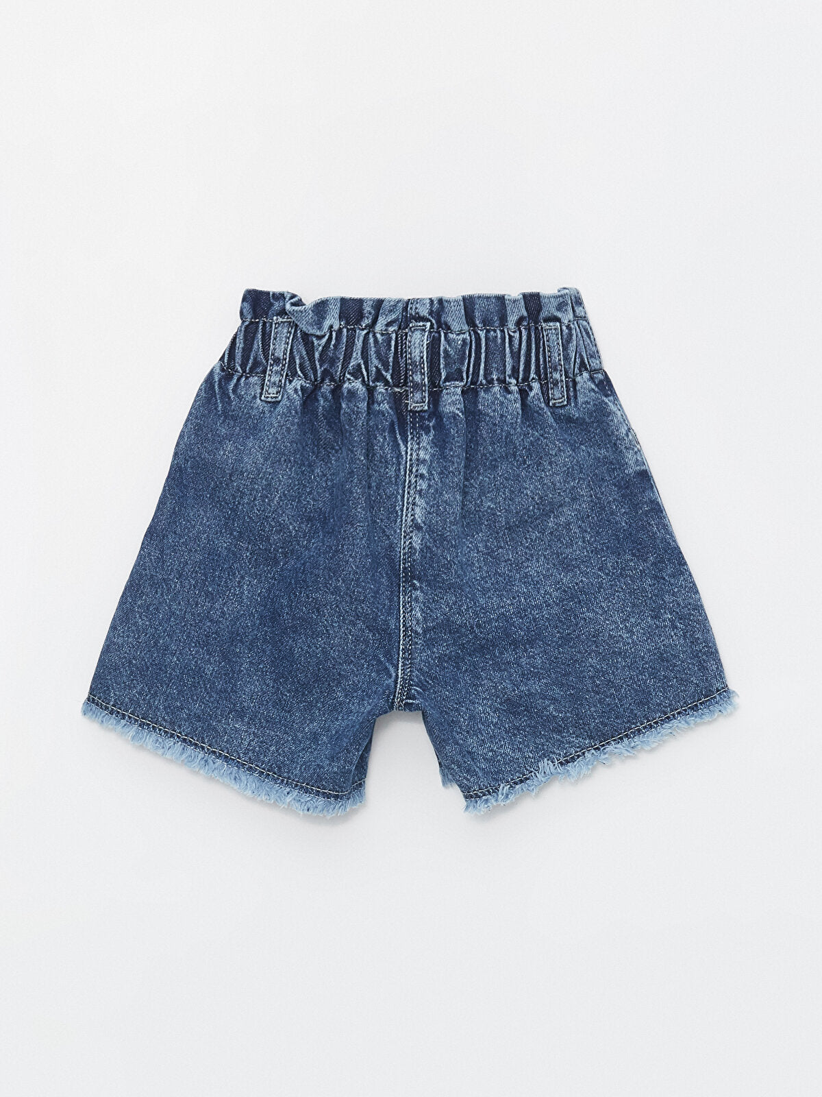 Basic Baby Girl Jean Shorts with Elastic Waist
