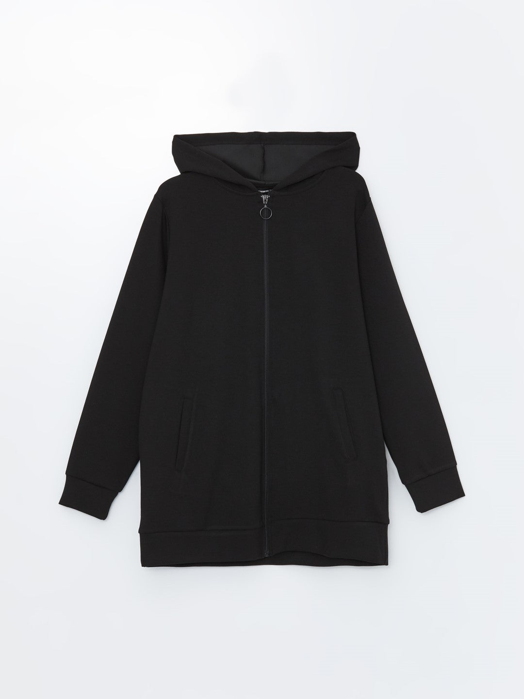 LCWAIKIKI Basic

New Black Hooded Plain Oversize Women's Zipper Sweatshirt