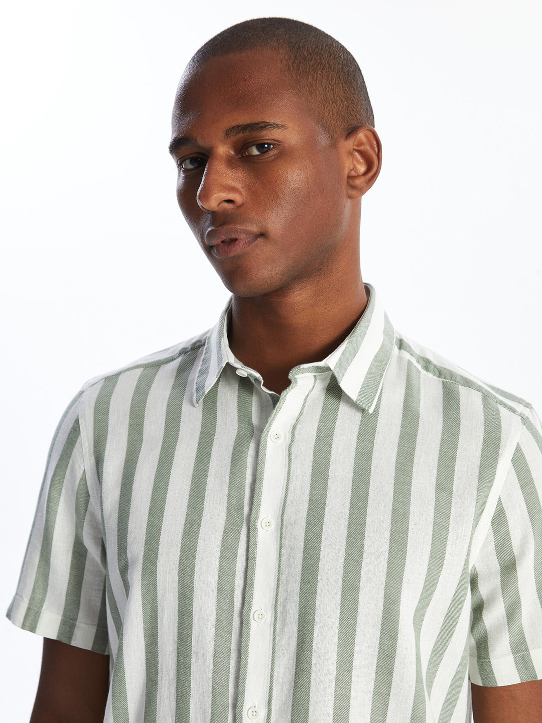 LCWAIKIKI Classic Regular Fit Short Sleeve Striped Men Shirt