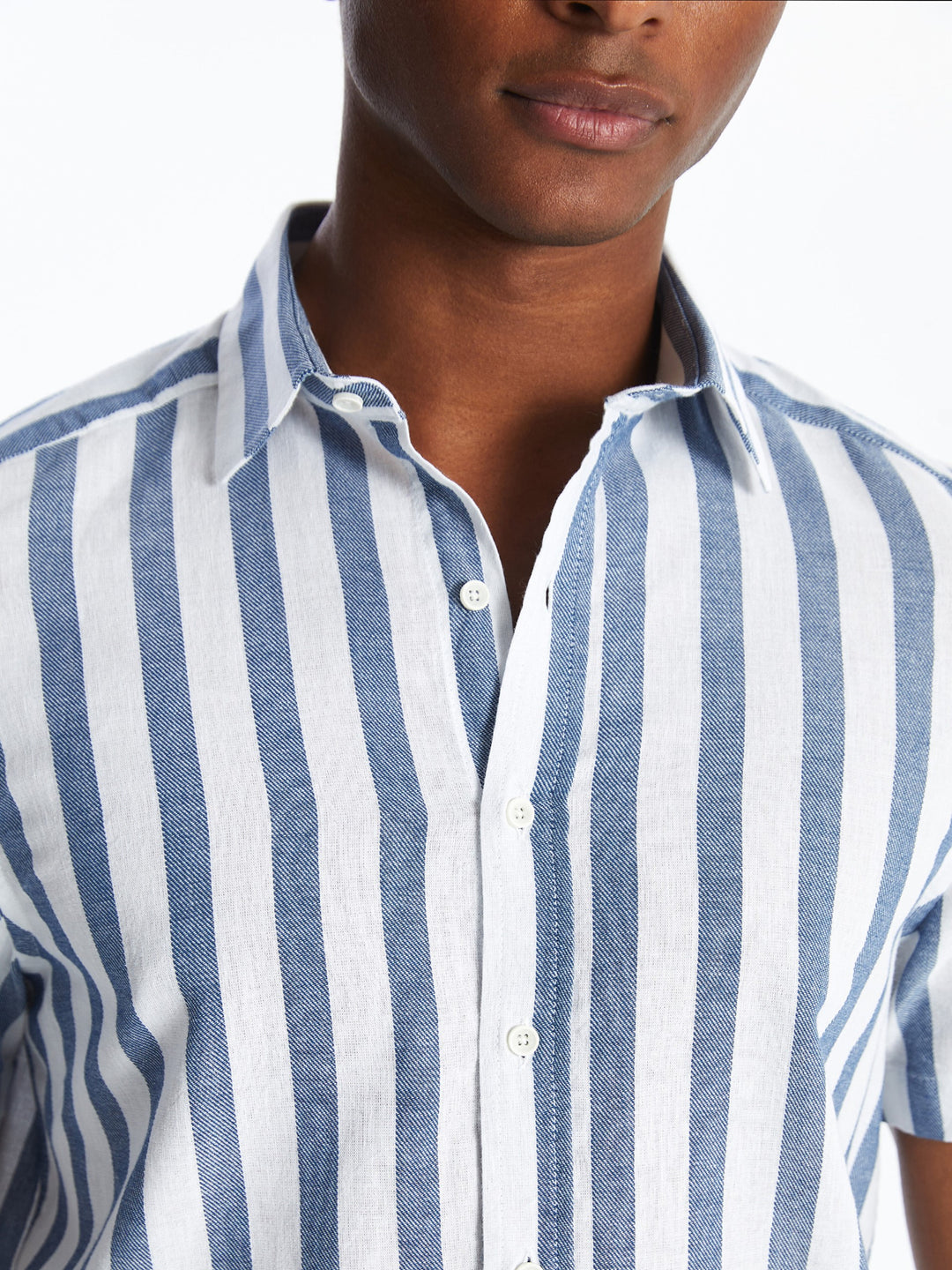 LCWAIKIKI Classic Regular Fit Short Sleeve Striped Men Shirt