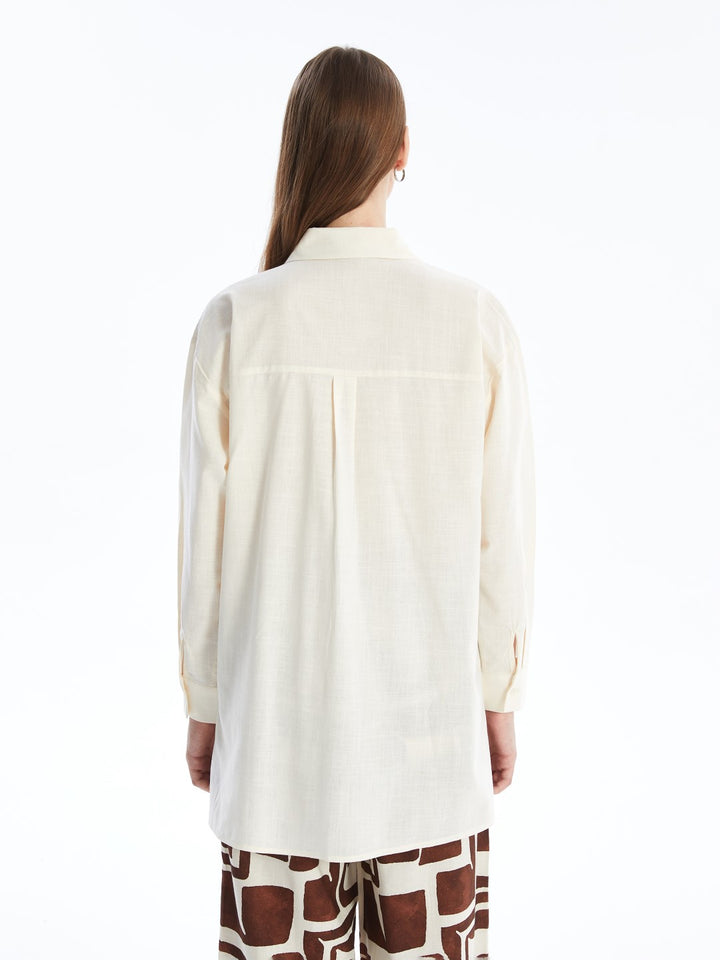 LCW Modest

Ecru Crochet Detailed Oversize Linen Look Women's Shirt Tunic