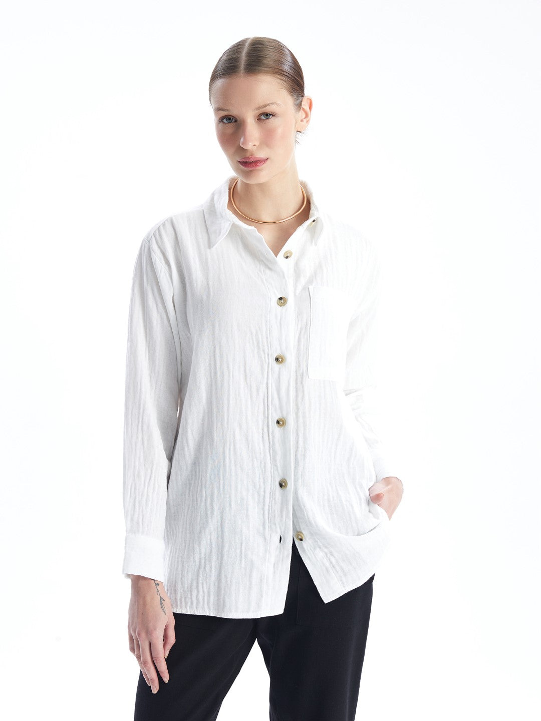 Women's Plain Shirt Tunic